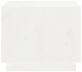 Mesa de centro 120x50x40,5 cm madeira de pinho maciça branco