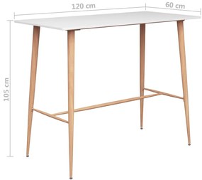 7 pcs conjunto de bar branco e preto