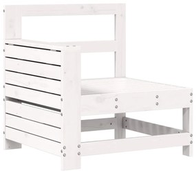 4 pcs conjunto sofás de jardim madeira de pinho maciça branco