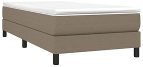 Estrutura de cama sem colchão 80x200 cm tecido cinzento