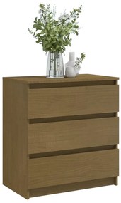 Mesa de cabeceira 60x36x64 cm pinho maciço castanho mel