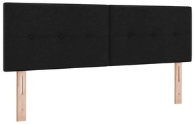 Cama Box com Colchão e LED Preto 140x190 cm Tecido