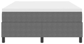 Cama Box com Colchão Cinza Claro, 140 x 200 cm, Veludo.