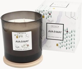 Vela perfumada artesanal de três pavios Sweden (almíscar, sândalo, cedro)