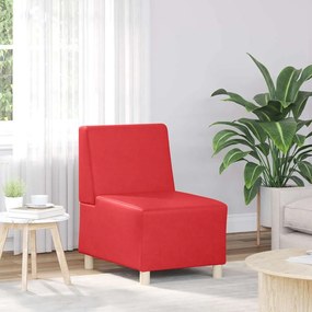 vidaXL Poltrona sem braços 55 cm couro artificial vermelho