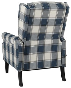 Poltrona de massagens reclinável tecido azul