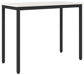 vidaXL mesa Branco 100 x 50 x 77 cm Madeira de Engenharia e Aço