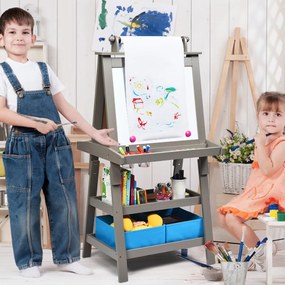 Cavalete Infantil Setúbal 3 em 1 com Quadro Branco, Quadro de Giz e Ro