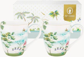 Canecas grandes de café Jolie Heron, conjunto de 2