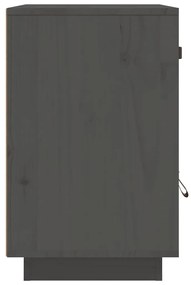Mesas de cabeceira 2 pcs 40x34x55 cm pinho maciço cinza