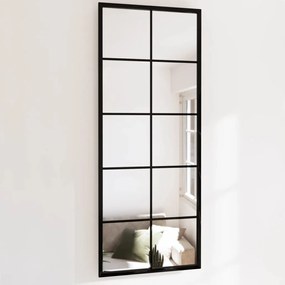 342208 vidaXL Espelho de parede 100x40 cm metal preto