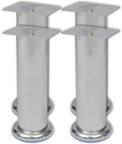 Pés para sofá redondos 8 pcs 180 mm cromado