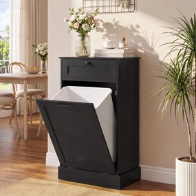 Armário para Roupa Suja, 52 x 33 x 90 cm, Saco de Tecido Removível, Preto