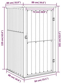 Abrigo p/ ferramentas jardim 88x89x161cm aço galvanizado verde