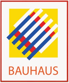 Impressão digital emoldurada Bauhaus Grill