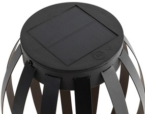 LED Conjunto de 2 candeeiros de mesa para exterior preto com 3 níveis de intensidade regulável solar e recarregável - Sheldon Moderno