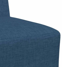 Cadeira de Sofá Cinza Claro 55 cm em Tecido 2 pcs Azul
