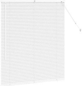 Persiana de Janela com cortinas Outros Manual Branco 80 x 130 cm Alumí