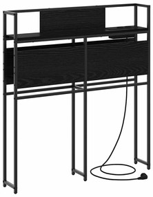Cabeceira de armazenamento com cabeceira Carvalho preto 90 cm