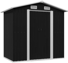 Abrigo de jardim 204x132x186 cm aço antracite