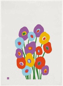 Pano de cozinha em linho e algodão Super Bouquet