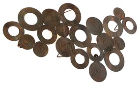 Candeeiro de parede Art Deco cobre 77 cm - Circles Art Deco