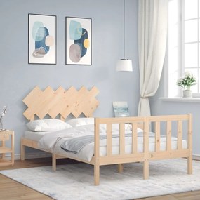 vidaXL Cama sem colchão 120x200 cm madeira de pinho maciça