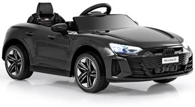 Carro elétrico para crianças Audi RS E-tron GT Licenciado 12V com controlo remoto e luzes LED 104 x 58 x 41 cm Preto