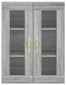Armário de parede 69,5x34x90 cm cinzento sonoma