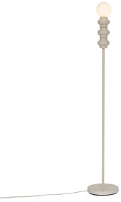 Candeeiro de Pé Retro Bege com Vidro Mate - Fedde