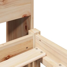Cama com estante sem colchão 90x190 cm pinho maciço