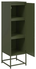 Aparador alto 36x39x123 cm aço verde azeitona