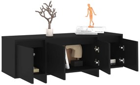 Móvel de TV 120x30x40,5 cm derivados de madeira preto