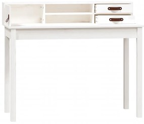 Secretária 110x50x93 cm madeira de pinho maciça branco