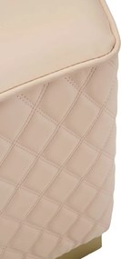 BANCO PENTAGONAL SHARON 35X35X38 CM ROSA E DOURADO