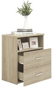 Mesa de cabeceira 50x32x60 cm cor carvalho sonoma