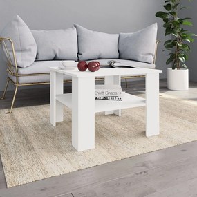 vidaXL Mesa de centro 60x60x42 cm derivados de madeira branco