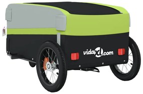 Reboque para bicicleta 30 kg ferro preto e verde
