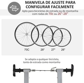 HomCom Rolo de treinamento 5 níveis de resistência de Aço Bicicleta In