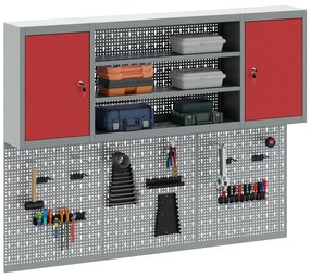 Conjunto de Armário de Ferramentas e Painel de 6 Peças Montado na Pare