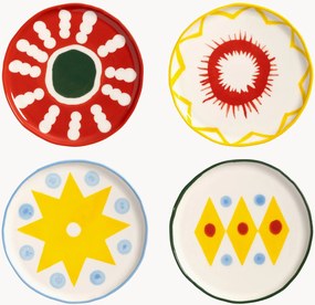 Pratos de sobremesa pintados à mão Festivo, conjunto de 4