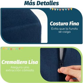 Conjunto de 5 peças para escalada e gatinhar com piscina de bolas (NÃO INCLUIDAS) e capa lavável na máquina Azul escuro