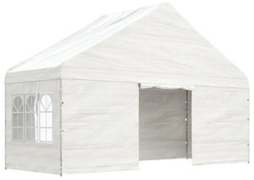Tenda de Jardim Branco com Estrutura em Aço Galvanizado - 6x2 m