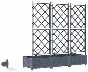 Jardineiras de Jardim 1 pc Cinzento-claro 120 x 40 x 126 cm