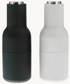 Moinhos de sal e pimenta com tampa em aço inoxidável Bottle Grinders, conjunto de 2