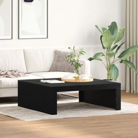 Mesa de Café de Carvalho Preto - 100x100x35 cm Feita de Madeira Recons