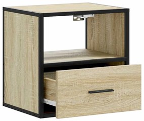 Mesas de cabeceira de parede 2 pcs 40x31x39,5cm carvalho sonoma