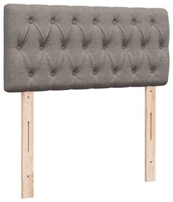 Cama com molas/colchão 90x200 cm tecido castanho-acinzentado