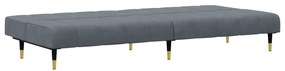 2 pcs conjunto de sofás veludo cinzento-escuro