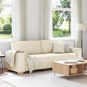 vidaXL Cadeira Sofa com almofada Bege 220 x 78 x 84 cm Linho